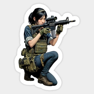 Tactical Girl Sticker